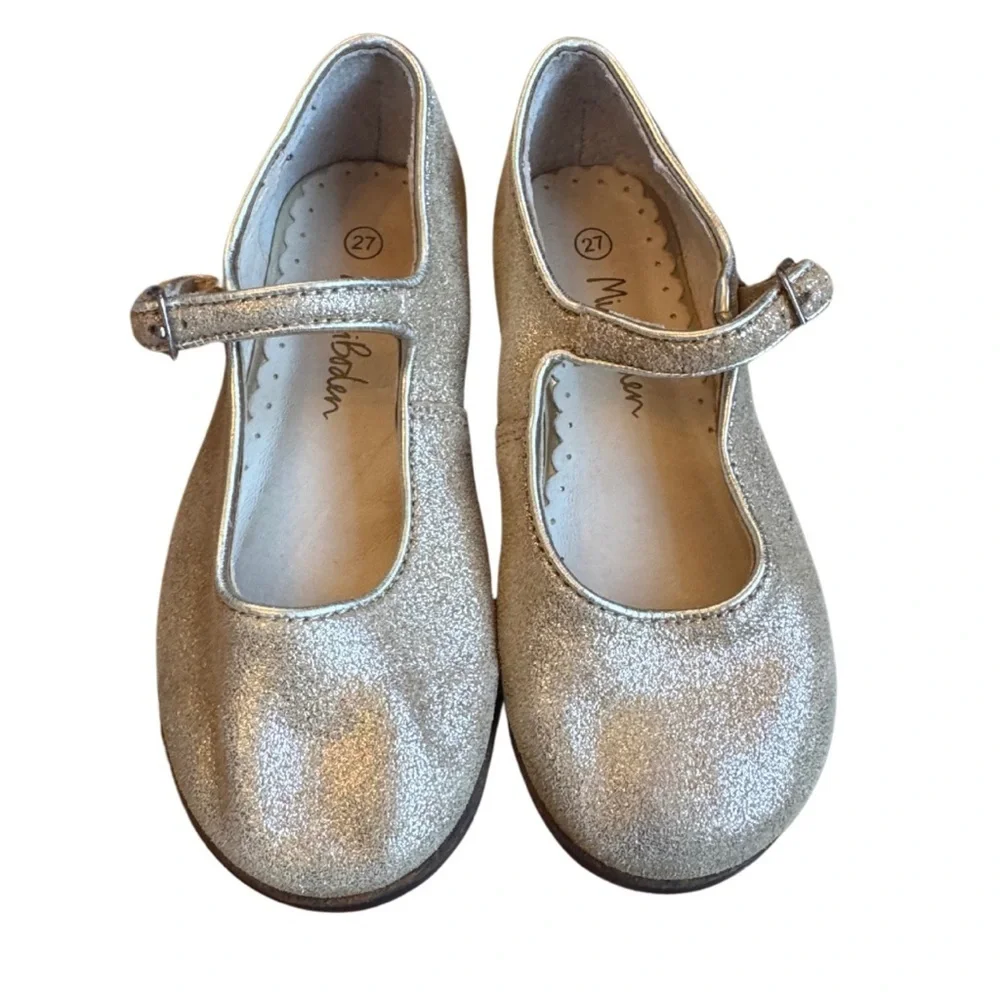 Mini Boden Girls Gold Dress Shoes